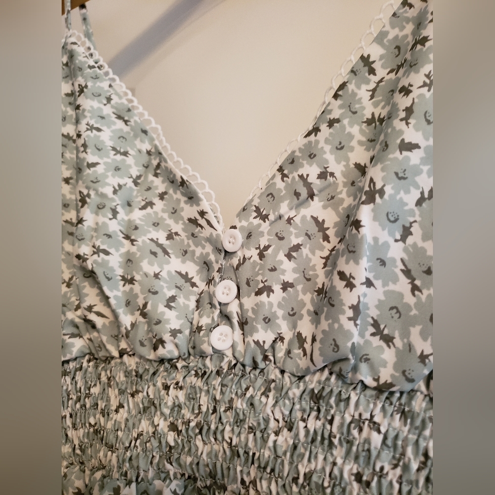 Floral Print Ruffle Cami Dress - Picture 6 of 12